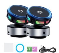Genérico Techgoplus Phone Holder, Techgoplus Car Mount, Magnetic Holder New Plus 3 in 1 Ultra, 360° Electric Vacuum Suction, Wireless Fast Charging, Phone Cooling (2 PCS Silver)