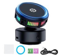 Genérico Techgoplus Phone Holder, Techgoplus Car Mount, Magnetic Holder New Plus 3 in 1 Ultra, 360° Electric Vacuum Suction, Wireless Fast Charging, Phone Cooling (Black)