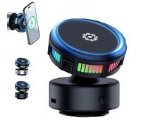 Genérico Techgoplus Phone Holder, Techgoplus Car Mount, New 3 in 1 Ultra Phone Holder for Car, 360° Electric Vacuum Suction, Wireless Fast Charging,for All Smartphones (Black)