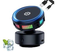 Genérico Techgoplus Phone Holder, Techgoplus Car Mount, Techgoplus New 3 in 1 Ultra Phone Holder for Car, 360° Electric Vacuum Suction, with Phone Cooling, Universal for All Smartphones (Black)
