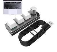 Genérico Teclado Macro | Programación de Teclado para Juegos - Accesorios Informáticos, Teclado Programable Silencioso para Viajes Juegos Estudios Trabajo