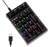 Generico Teclado numérico | Multifuncional con 17 teclas, Pad numérico cableado con Plug and Play, para portátil, PC, escritorio, contabilidad financiera, programadores y contables