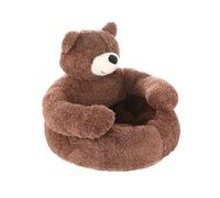 Genérico Teddy Bear Dog Bed - Plush Soft Warm Pet Bed, Anti-Slip Washable for Autumn and Winter, Suitable Small Dogs, Puppies & Cats (Brown,Large)