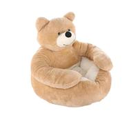 Genérico Teddy Bear Dog Bed - Plush Soft Warm Pet Bed, Anti-Slip Washable for Autumn and Winter, Suitable Small Dogs, Puppies & Cats (Khaki,Large)