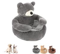 Genérico Teddy Bear Dog Bed, Teddy Bear Dog Bed with Hugging Arms, 2025 Cute Soft Warm Non-SLI Plush Cuddle Bears Pet Beds Detachable for Cat and Small Dogs (Gray,M)