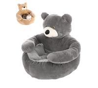 Genérico Teddy Bear Dog Bed with Arms, 2025 Cute Soft Warm Non-Slip Plush Cuddle Bear Pet Bed, Washable Cute Pet Sofa with Anti-Slip Bottom, Cozy Fluffy Puppy Beds for Indoor Cats & Dogs (Gray,Large)