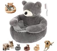 Genérico Teddy Bear Dog Bed with Arms, Teddy Bear Bed, Bears Hug Pet Beds for Cats, Soft and Comfortable Pet Beds Suitable, for Cat and Dog (Gray,Medium)