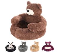 Genérico Teddy Bear Dog Bed, with Hugging Arms, Leisure Dog Bed, Plush Cuddler for Small Dogs & Puppies, Super Soft Cuddle Nest, Non-Slip and Removable (C,Large)
