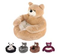Genérico Teddy Bear Dog Bed, with Hugging Arms, Leisure Dog Bed, Plush Cuddler for Small Dogs & Puppies, Super Soft Cuddle Nest, Non-Slip and Removable (D,Small)