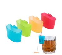 Generico Teebeutelhalter | 4 Stück Kleine Lustige | Teebeutelhalter Für Tasse,Für Zu Hause Schlafzimmer Wohnzimmer Büro Wohnung Bauernhaus Restaurant Café Unterwegs Und Party