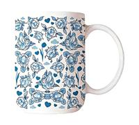 Genérico Teetassen 330 Ml - Becher Mit Blumenmuster Für Tee Und Heißgetränke | Kaffeebecher Für Zuhause, Küche, Büro, Bar | Für Geburtstag, Weihnachten, Erntedankfest, Vater