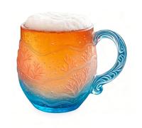 Generico Teetassen-Set | 350 ml Kristallglas-Kollektion | Eleganter Henkelbecher für Saft, Leche | Robuster, spülmaschinenfester Becher für Küche, Café, Restaurant, Weihnachte