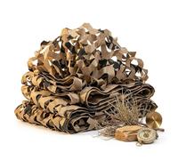 Genérico Tela Camuflaje Sombra Exterior Red de Camuflaje Desierto Malla de Camuflaje Arena para Caza Tiro Ciego Camping Decoración Jardín Malla de Sombreo Exterior Militar Fotografía 2m 5m 10m 15m