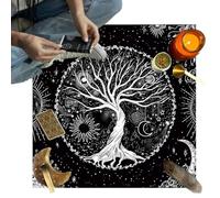 Genérico Tela De Cartas del Tarot | Mat De Adivinación Multipropósito 49 X 49 Cm | Elegante Tela Mística para Lectura De Tarott, Prácticas Espirituales, Juegos De Mesa