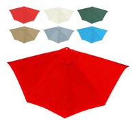 Genérico Tela De Repuesto 5 Varillas Protección UV, Ø 2.7m3m Plegable Sombrilla Semicircular Grueso Y Fuerte, Repuesto For Sombrilla De Pared De Jardín Azul/Gris/Rojo, Fácil De Instalar(Red,2.7m)