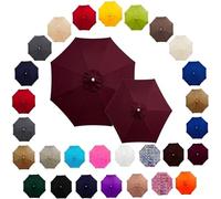 Genérico Tela de Repuesto para Sombrilla de Jardín 2m/2.3m/2.5m/2.7m/3m, Toldo Impermeable Anti-UV30+ para 6 u 8 Varillas, Lona de Recambio Resistente para Patio, Playa y Piscina (Solo Tela)