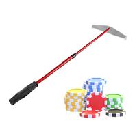 Genérico Telescopic Chip Rake | Retractable Chip Stick Pusher | Poker Çhip Collector Rake, Metal Supplies, Chips Harrow Collector, Portable Dice Putter Stick