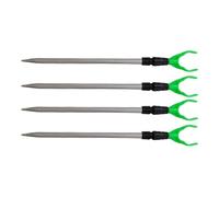 Generico Telescopic Fishing Pole Holder Four Pack Ground Rod Rest Adjustable Bank Spike Portable Support Rack Strong Secure Outdoor Equipment | For Shore Casting Camping Boat Dock Beach Saltwater Tr