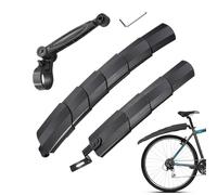 Genérico Telescopic Mud Guard, Bicycle, 2.56x11.54 Inch Front Rear Splash Protection with Adjustable Fit Effect, Bike Mudguard, Lightweight Set with Sl esign, Cycling Accessory for Commuting