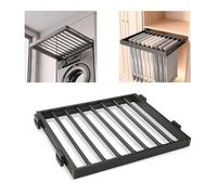 Genérico Tendedero extraíble para Armario: Estante de Aluminio para Pantalones, diseño desplegable con un Solo Clic, se Adapta a la Lavadora (An.: 61-66 cm, Pr.: 55 cm)