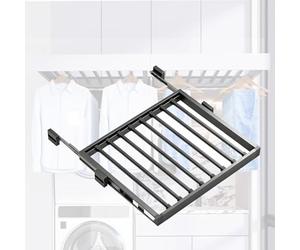 Genérico Tendedero para Lavadora - Pantalonero extraíble y Extensible, diseño Oculto de aleación de Aluminio, riel silencioso y amortiguado, Ancho Ajustable de 45 a 50 cm (17,7 a 19,7 Pulgadas), orga