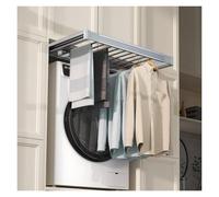 Genérico Tendedero retráctil Invisible para Lavadora, Cesta extraíble para Pantalones Que Ahorra Espacio, Organizador de Armario Integrado (Gris, 560-660 mm)