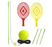 Genérico Tennis Practice Rebounder, Portable Tennis Ball Trainer with Elastic Cord, Solo Training Equipment for Swing Practice, Feedback Drills, Court Play, Home Fitness, and Athlete Companion 1.61m