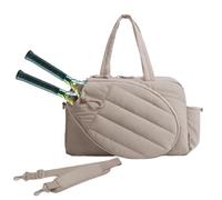 Genérico Tennis Racket Travel Bag, Waterproof Sports Duffel, Ventilated Shoe Compartment, Large Capacity Gym Carry Case for Training Commuting Work Outdoor Sports 18.9x7.48in