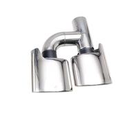 Genérico Terminal Escape 1 Uds. Tubo De Escape Acero Inoxidable 67mm, Silenciador Doble, Punta Ovalada para E350 W211(R)