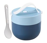 Genérico Termo De Comida Caliente, Termica Acero Inoxidable, A Prueba De Fugas, 600 Ml, Portátil De Acero Inoxidable, Con Cuchara, Azul, Adecuado Para El Trabajo, La Escuela, Los Viajes De Picnic