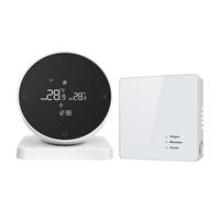 Genérico Termostato Inteligente RF433 termostato inalámbrico conexión WiFi fácil configuración con función de Control Remoto App para Tuya