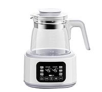 Genérico Tetera De Vidrio De 1,3 L, Conservación del Calor Durante 72 Horas, Calentamiento Rápido De 360 Grados, Pantalla Led De Temperatura, Vidrio De Borosilicato (White)