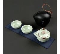 genérico Teteras Juego de té de Porcelana Doble Accesorios de decoración del hogar Taza de Viaje portátil Tetera Juegos de té de cerámica Verde pálido Modernos Juego de té de Porcelana Jue