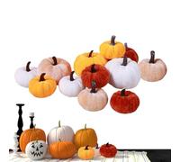 Genérico Thanksgiving Artificial Pumpkins for Home Decor, Rustic Tabletop Fall Decorations for Autumn Party or Harvest Display, Aesthetic Basket Fillers for Halloween Farmhouse Photography