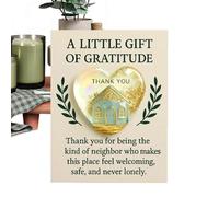 Genérico Thanksgiving Greeting Card - Heart Shaped Memorial Note Postcard | Paper with 10x8x1cm Size, 4x4cm Heart Accent, Holiday Card for Men, Women, Teens, Daughter, Family, Friends, Office