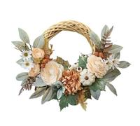 Generico Thanksgiving Wreath, Festive Front Door Decoration, Artificial Autumn Ornament, Seasonal Hanging Décor for Garden, Wall, Window, Fence, or Apartment Entry, 15.75 Inches, Multicolor