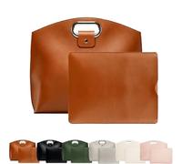 Genérico The 2-Piece Set: Sophisticated Business Waterproof Leather Laptop & Tote Set, 14-16 Inch Retro Laptop Bag for Women (Brown)