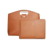 Genérico The 2-Piece Set: Sophisticated Business Waterproof Leather Laptop & Tote Set,14-16" Work Tote Bag Briefcase for Women (Brown)