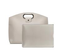 Genérico The 2-Piece Set: Sophisticated Business Waterproof Leather Laptop & Tote Set,14-16" Work Tote Bag Briefcase for Women (Gray)