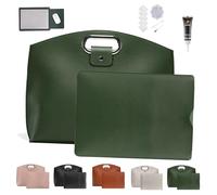 Genérico The 2-Piece Set: Sophisticated Business Waterproof Leather Laptop & Tote Set, Large Capacity, 14-16in Bag for Laptops Cases, as Christmas Gifts, Waterproof, Lightweight (Green)