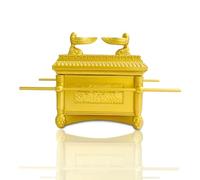 Genérico The Ark of The Covenant Replica Ark of The Covenant Religious Statue Gold, Estudio de la Biblia, o coleccionistas (Arca del Pacto). (A)