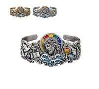 Genérico The Artisan Jesús & Holy Symbols Brazalete unisex, elegante brazalete de Jesús cristiano, brazalete religioso cruzado ajustable hecho a mano, accesorio de muñeca basado en la fe para (B)