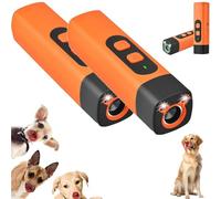 Genérico The BarkShield Pro, 25khz Anti-Barking Control for Large Dogs, Dog Bark Deterrent Device with LED Flashlight, 35ft Range Anti-Barking Device for Training to Improve Bad Behavior (Orange*2)