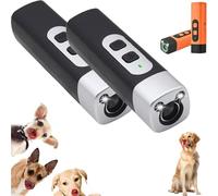 Genérico The BarkShield Pro, 25khz Anti-Barking Control for Large Dogs, Dog Bark Deterrent Device with LED Flashlight, 35ft Range Anti-Barking Device for Training to Improve Bad Behavior (Black*2)