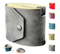 Genérico The Cash Wrap Wallet, Cash Wrap Wallet with Magnetic Clasp, Leather Money Purse Organizer, Mall Compact Luxury Pocket Purse 1 to 99 Bills (Gray)