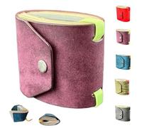 Genérico The Cash Wrap Wallet, Cash Wrap Wallet with Magnetic Clasp, Leather Money Purse Organizer, Mall Compact Luxury Pocket Purse 1 to 99 Bills (Purple)