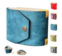 Genérico The Cash Wrap Wallet, Cash Wrap Wallet with Magnetic Clasp, Leather Money Purse Organizer, Mall Compact Luxury Pocket Purse 1 to 99 Bills (Blue)