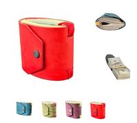 Genérico The Cash Wrap Wallets, Cash Wrap with Magnetic Clasp, Handy Fast Cash Access Money Holder Wallet, for 1-99 Bills, Compact Luxury Purse Band for Women & Men (Red)