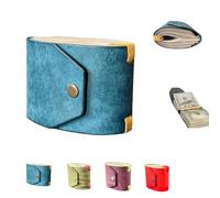 Genérico The Cash Wrap Wallets, Cash Wrap with Magnetic Clasp, Handy Fast Cash Access Money Holder Wallet, for 1-99 Bills, Compact Luxury Purse Band for Women & Men (Blue)