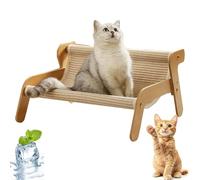 Genérico The Claw Lounge, Cat Sisal Chair, 2 in 1 Cat Hammock Lounge, Lounges Style Pet Seat, Cooling Mat, Providing Claw Trimming and Comfort, for Indoor Cats (Linen)